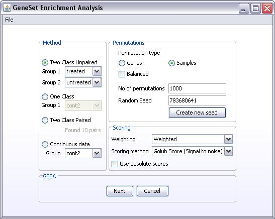 GSEA setup